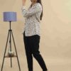 White, Orange, and Black Printed Shirt - Image 2