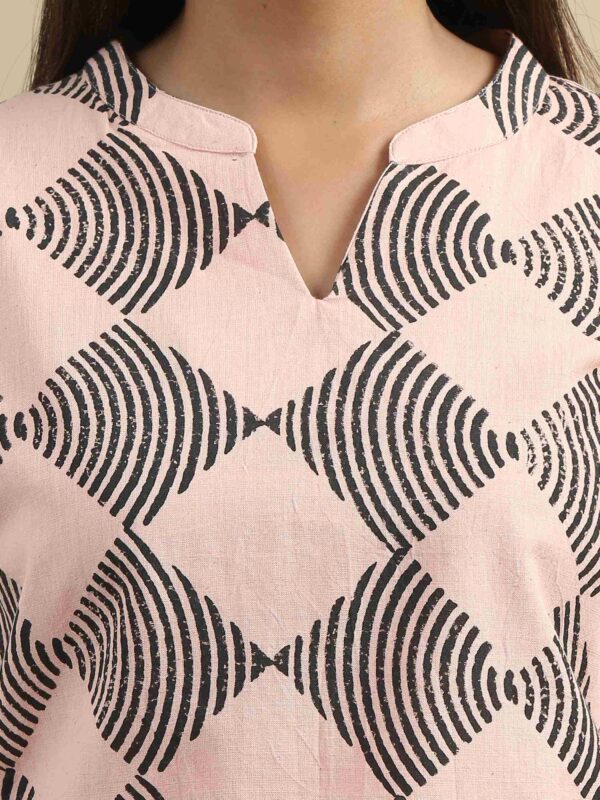 Black and Pink Printed Tunic - Image 2